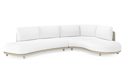 Chaise longue rechts + 2-zit organisch