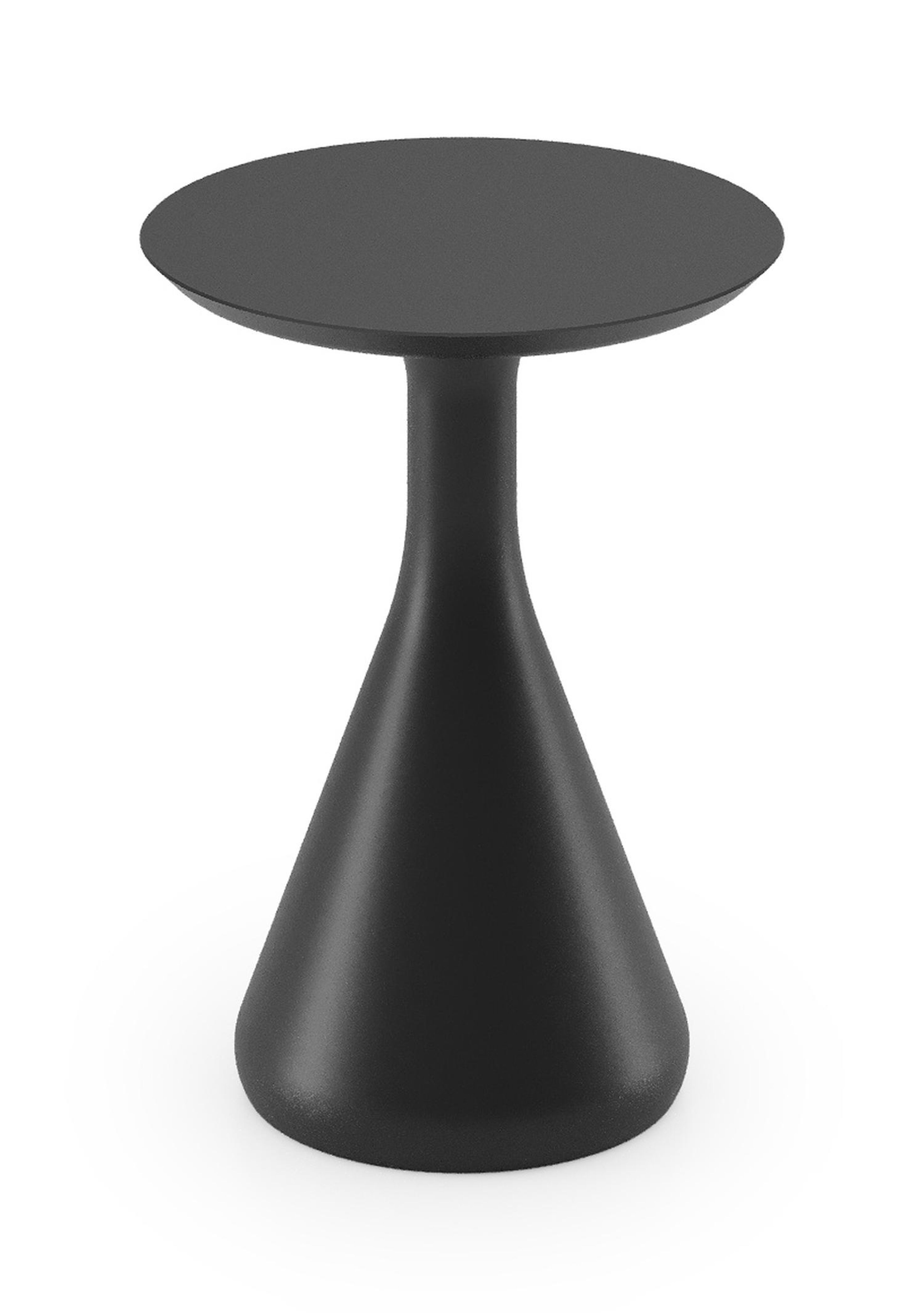 Table d'appoint Bomero en aluminium noir - Diam. 34 x Haut. 46 cm