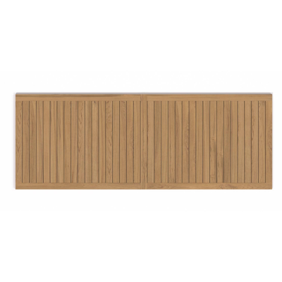 Livo tuinset in zwart aluminium en naturel teak tafelblad met 8 Artena tuinstoelen