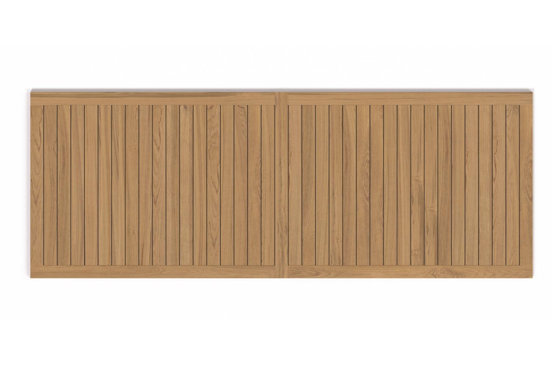 Livo tuinset in zwart aluminium en naturel teak tafelblad met 8 Artena tuinstoelen