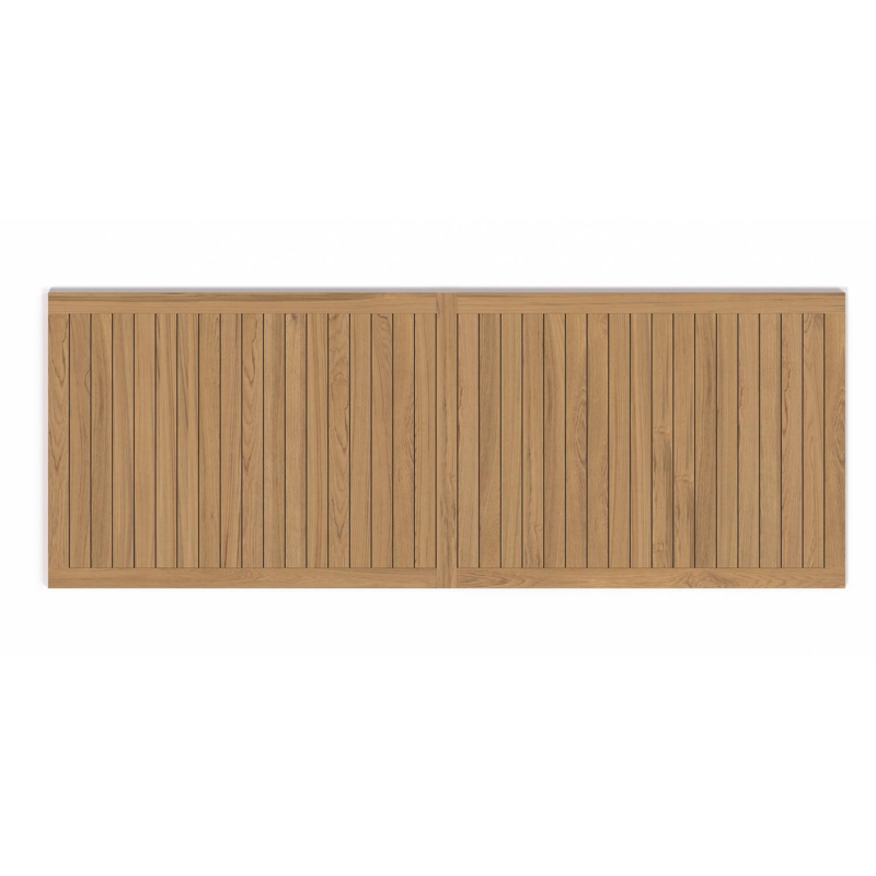 Varese tuinset in zwart aluminium en naturel teak tafelblad met 8 stapelbare Amalfi tuinstoelen