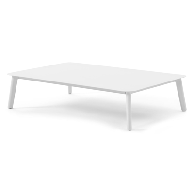 Mosa loungetafel in wit aluminium - L 140 x B 85 x H 30 cm