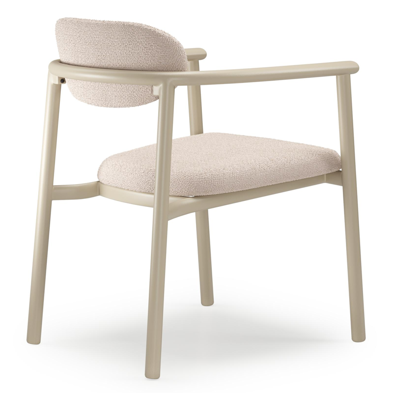 Chaise de jardin Ravo en aluminium beige et coussin en All Weather Sunbrella Luxe Wander Pilat