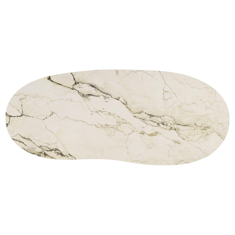 Amico tuintafel organisch in taupe aluminium en volkeramiek Colorado Dunes - L 280 x B 120 x H 73.5 cm