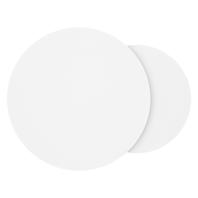 Fano set van 2 loungetafels rond in zwart aluminium en volkeramiek Arctic White - Dia. 85/65 x H 35/30 cm