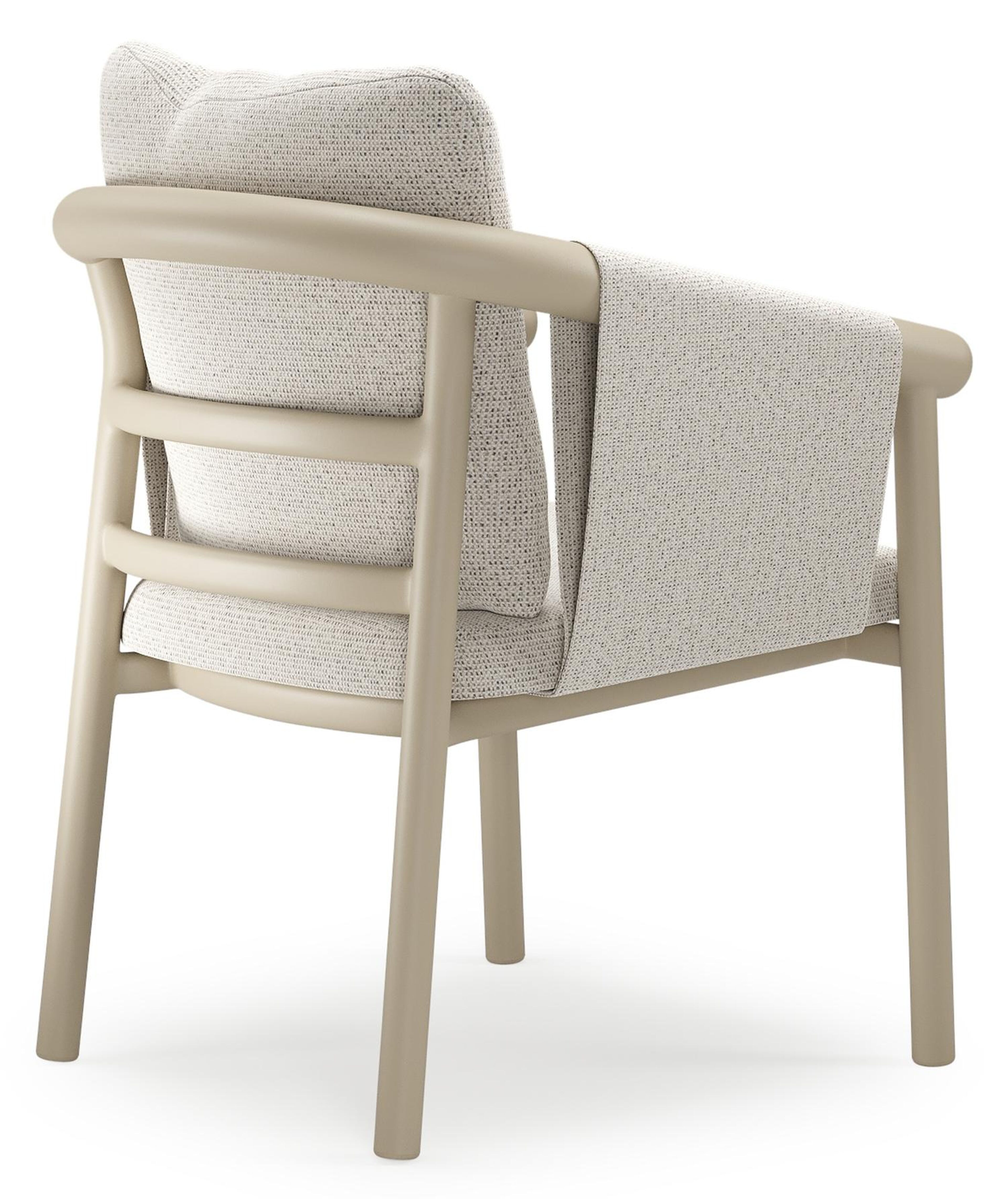 Chaise de jardin empilable Amico en aluminium beige et aluminium beige avec coussin en All Weather Solica Firenze Natural