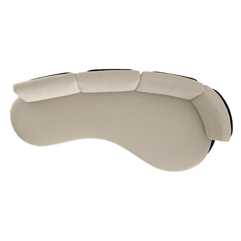 Donato loungebank in zwart aluminium met catania sand All Weather Cosytica kussen