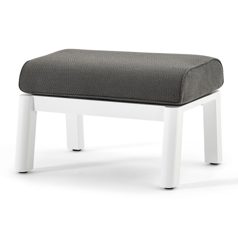 Cirello lounge poef in wit aluminium