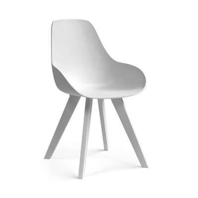 Mesa tuinstoel in wit aluminium en wit kunststof