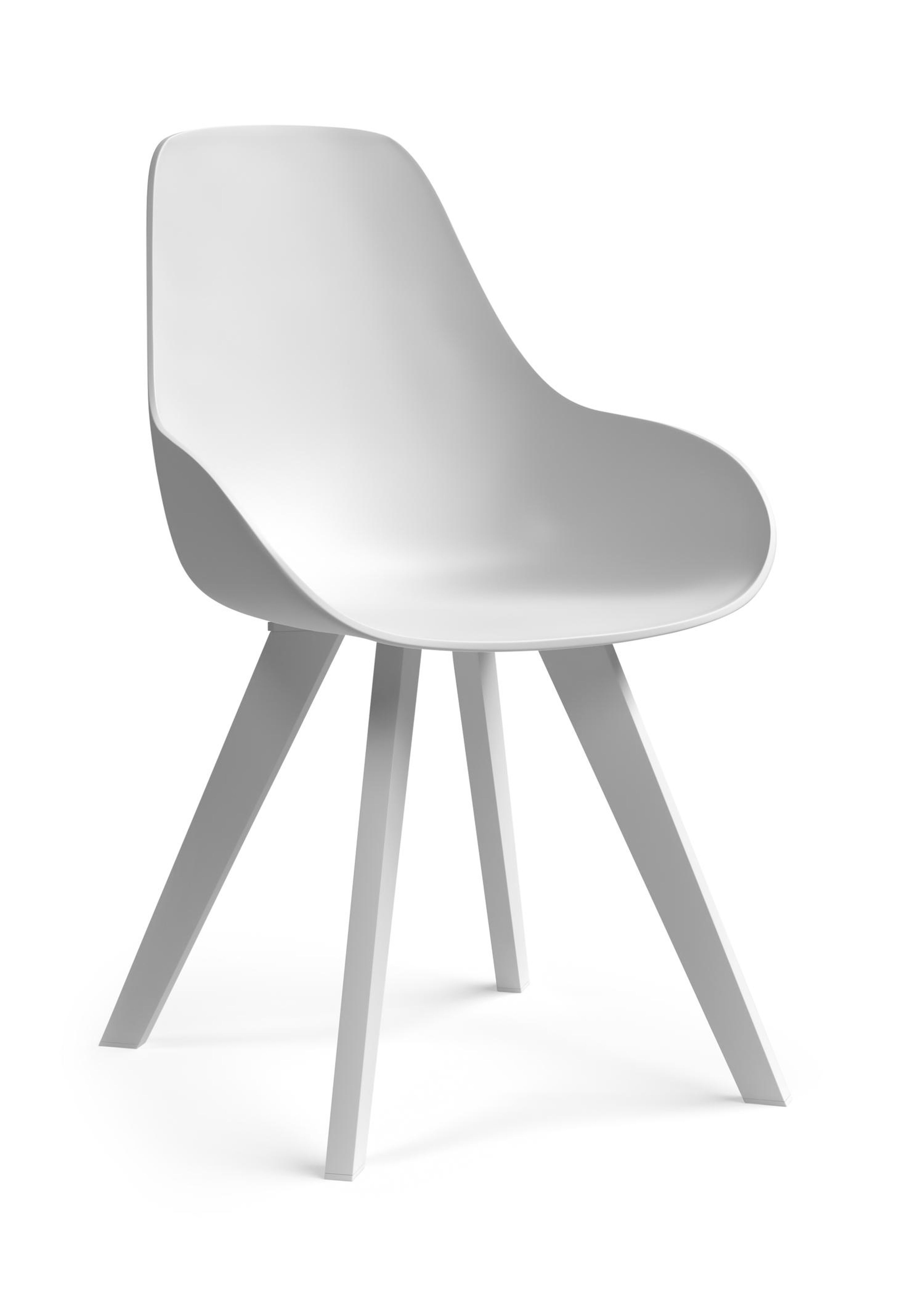 Mesa tuinstoel in wit aluminium en wit kunststof