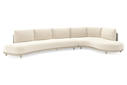 Chaise longue links + 3-zit organisch