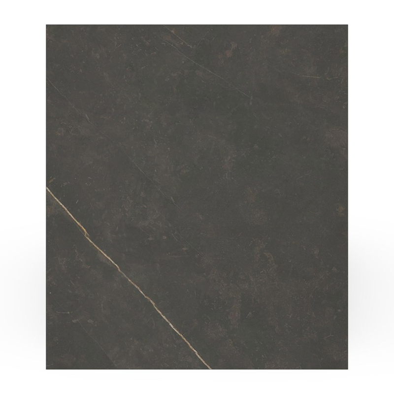 Como loungetafel in zwart aluminium en calatorao volkeramiek - L 70 x B 80 x H 20 cm