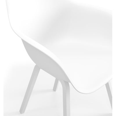 Trente tuinset in wit aluminium en naturel teak tafelblad met 6 Puglia tuinstoelen