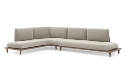 Chaise longue droite + 3-pl