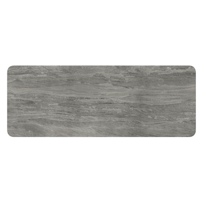 Orso tuintafel rechthoekig afgerond in wit aluminium en volkeramiek Aspen Grey - L 290 x B 110 x H 73.5 cm