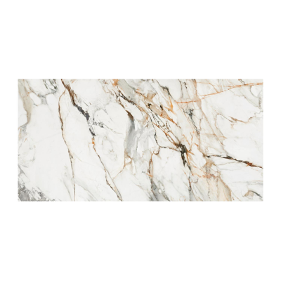 Cirello tuintafel in wit aluminium en volkeramiek calacatta luxe - L 200 x B 100 x H 76 cm