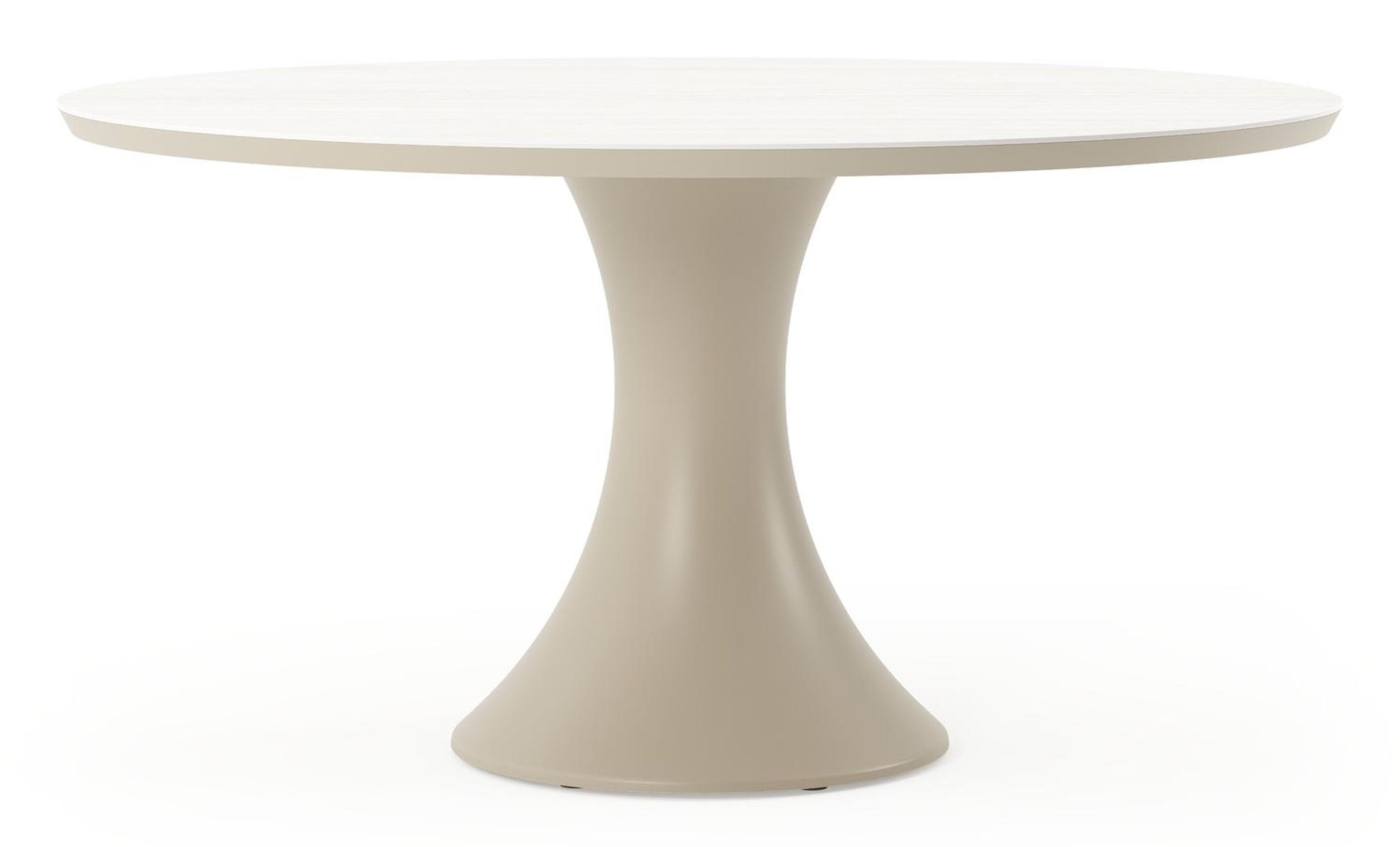Fano tuintafel rond in beige aluminium en volkeramiek Rapolano dia. 148 cm