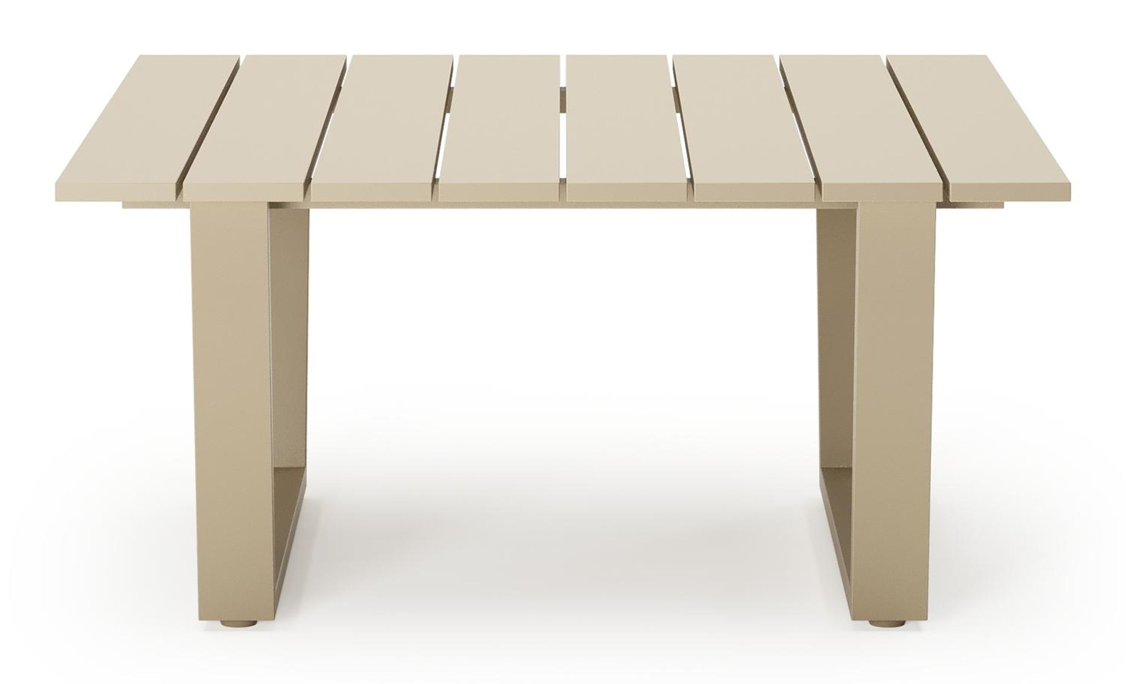 Alora loungetafel beige aluminium - L 77 x B 77 x H 36 cm