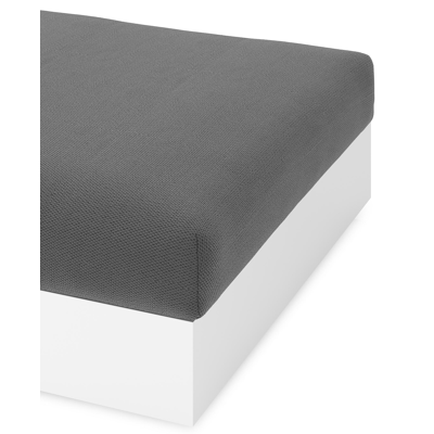 Como poef in wit aluminium met lopi shadow all weather sunbrella® luxe kussen