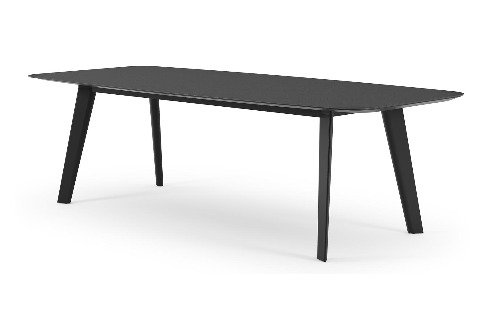 Lacrima tuintafel in zwart aluminium en volkeramiek nero black - L 255 x B 115 x H 74 cm