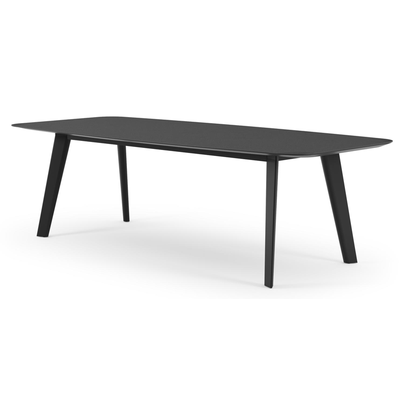 Lacrima tuintafel in zwart aluminium en volkeramiek nero black - L 255 x B 115 x H 74 cm