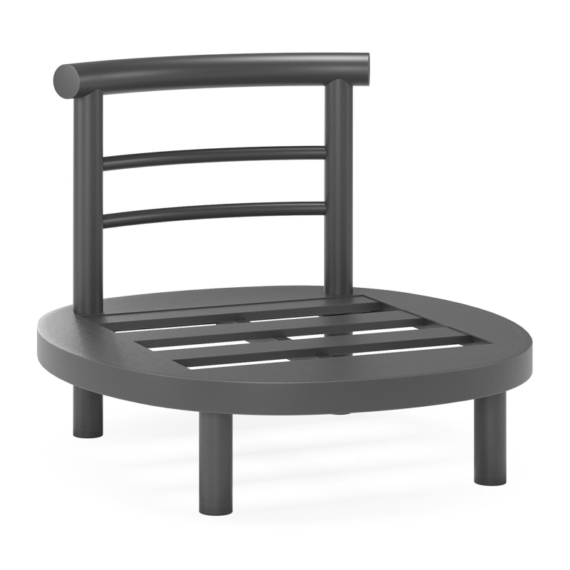 Lindo loungestoel in zwart aluminium met rustic weather+ softtouch kussens