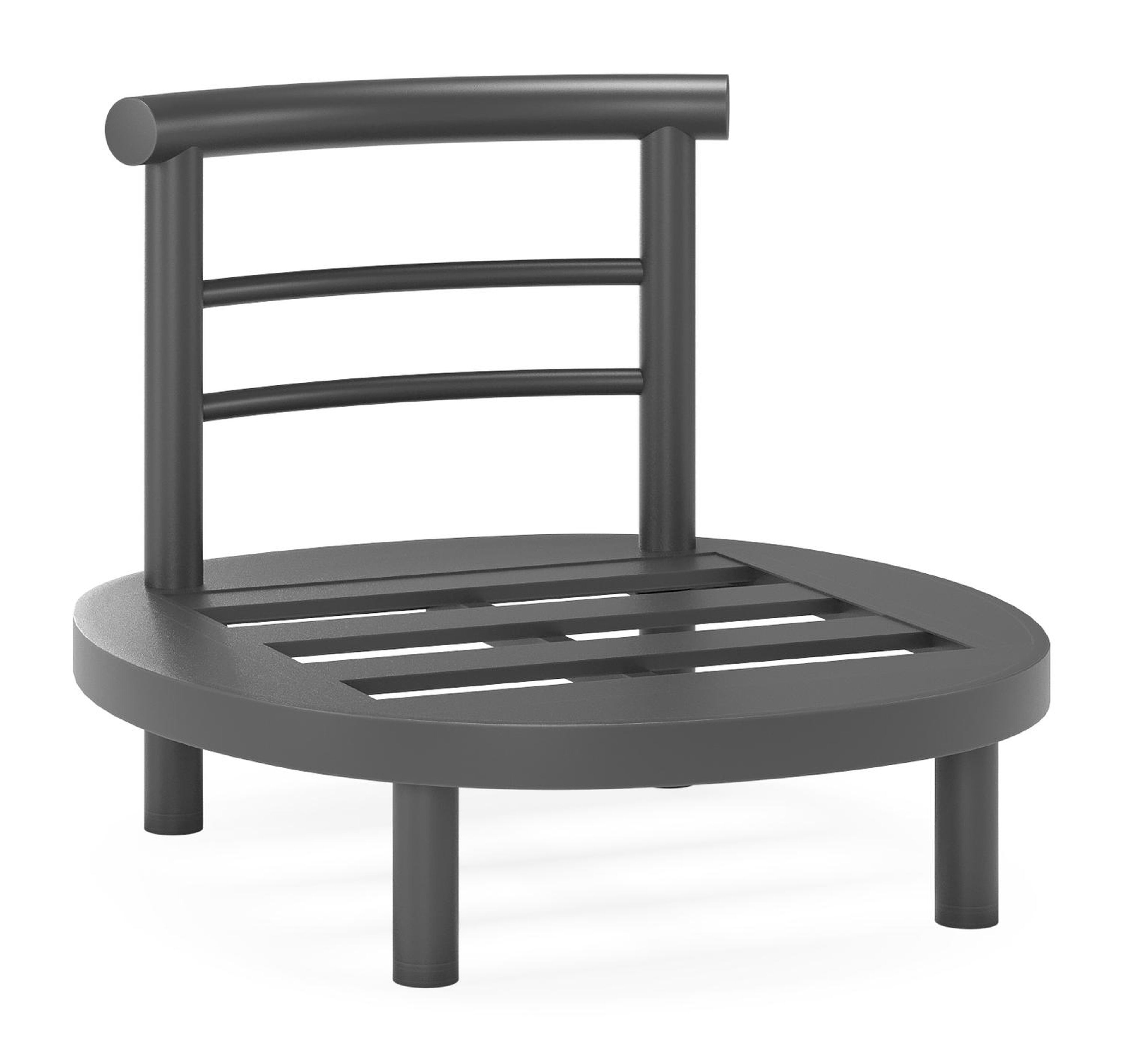 Lindo loungestoel in zwart aluminium met rustic weather+ softtouch kussens