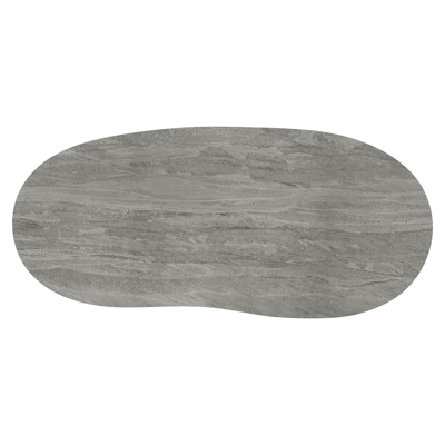 Amico tuintafel organisch in beige aluminium en volkeramiek Aspen Grey - L 240 x B 110 x H 73.5 cm