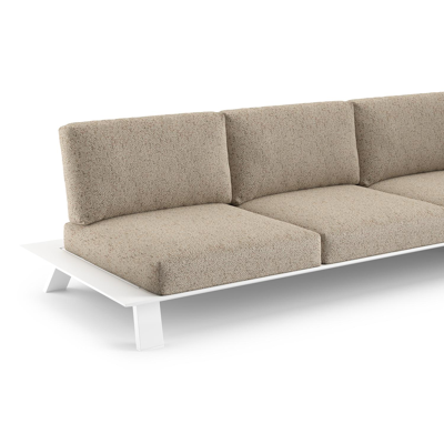 Cesano loungebank in wit aluminium met bora jungle all weather Cosytica kussen