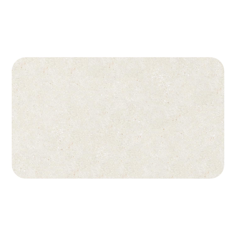 Orso tuintafel rechthoekig afgerond in wit aluminium en volkeramiek Shilin - L 140 x B 80 x H 74.5 cm