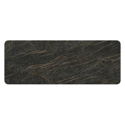 Orso tuintafel rechthoekig afgerond in zwart aluminium en volkeramiek black obsession - L 290 x B 110 x H 74.5 cm