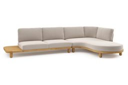 Chaise longue links + 2-zit