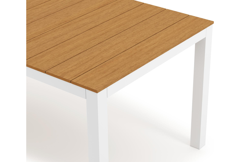 Toma tuinset in wit aluminium en polywood met 6 Bahia tuinstoelen