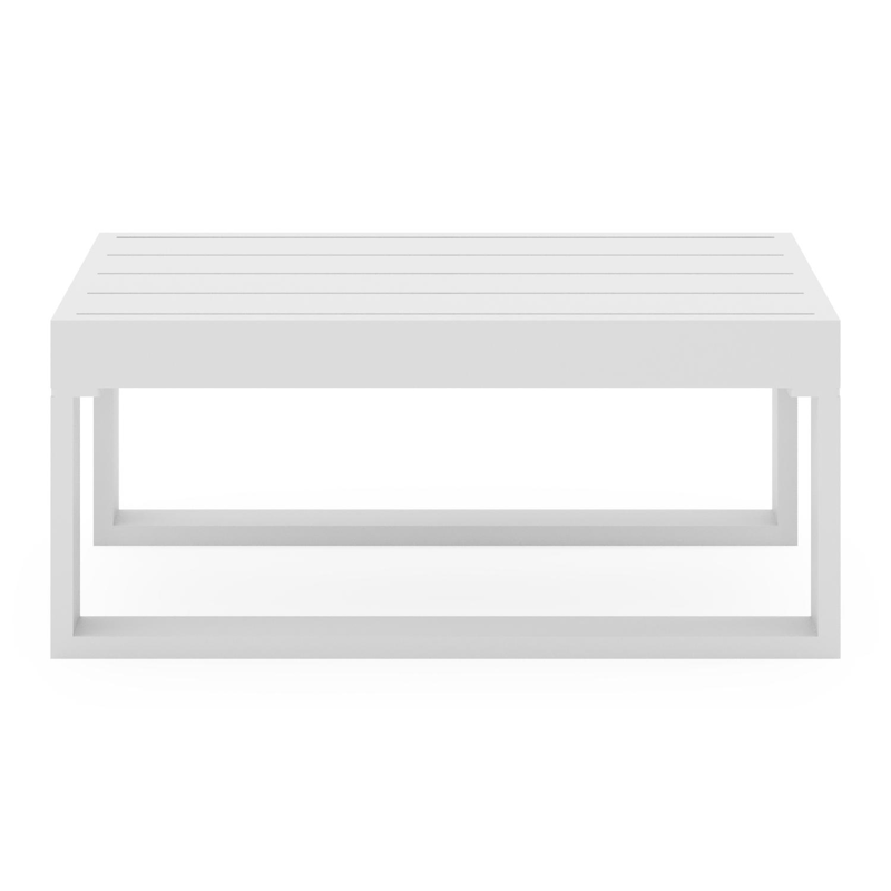 Caldela bijzettafel in wit aluminium - L 70 x B 34 x H 30 cm