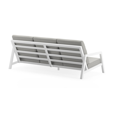 Zen'so loungeset in wit aluminium met savane nimbus all weather sunbrella® luxe kussens