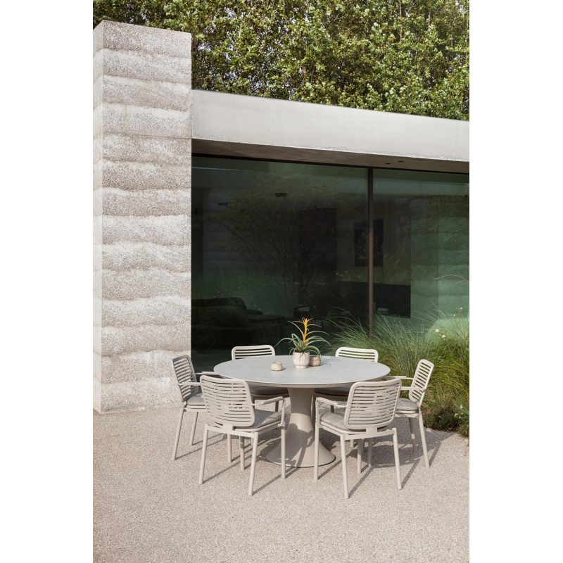 Fano tuinstoel in beige aluminium