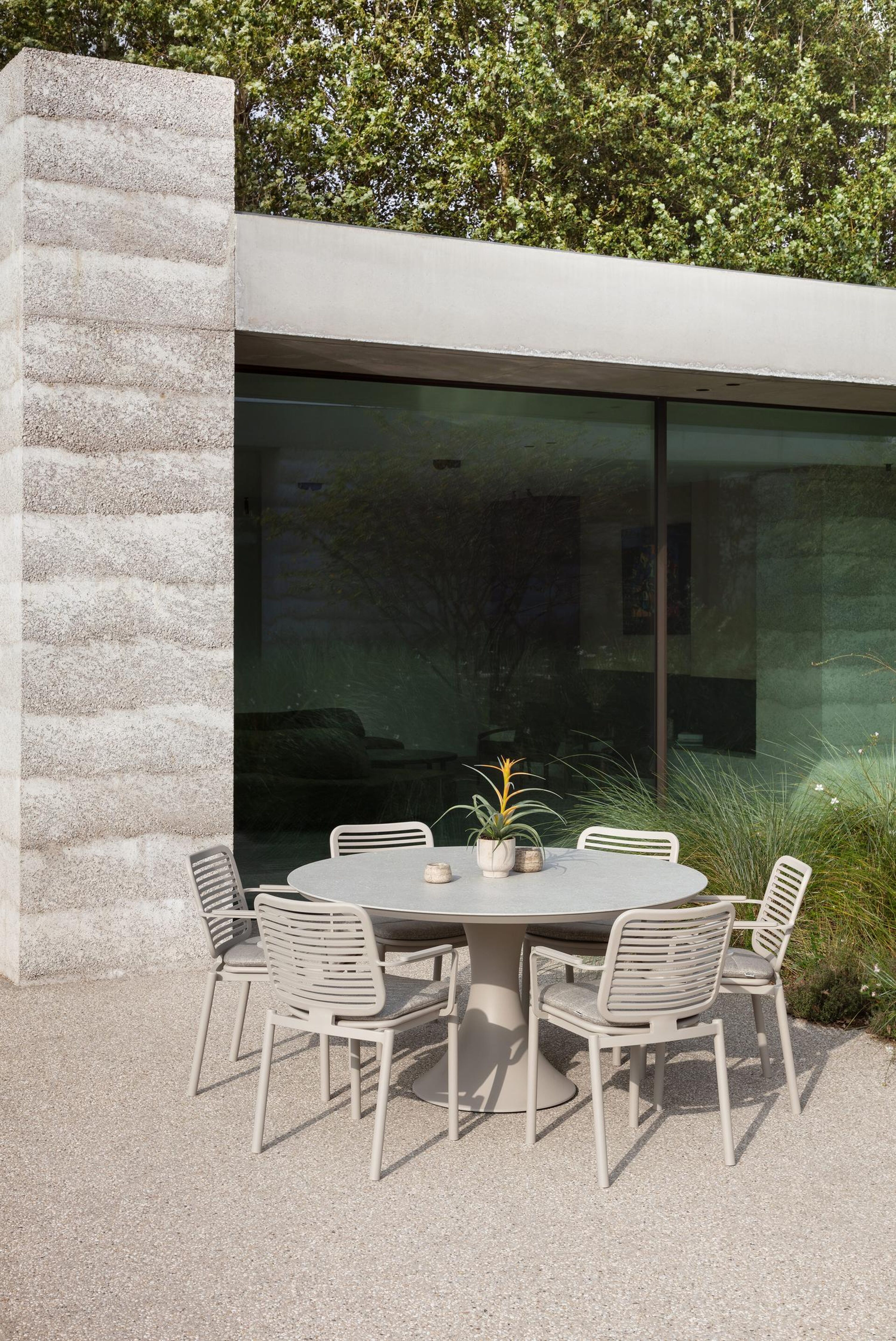 Chaise de jardin Fano en aluminium beige