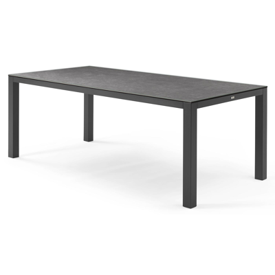 Tafelblad in volkeramiek op glas - Grijs - L 200  x B 100 cm