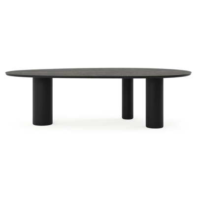 Amico tuintafel mango in zwart aluminium en volkeramiek Black Obsession - L 260 x B 130 x H 73.5 cm