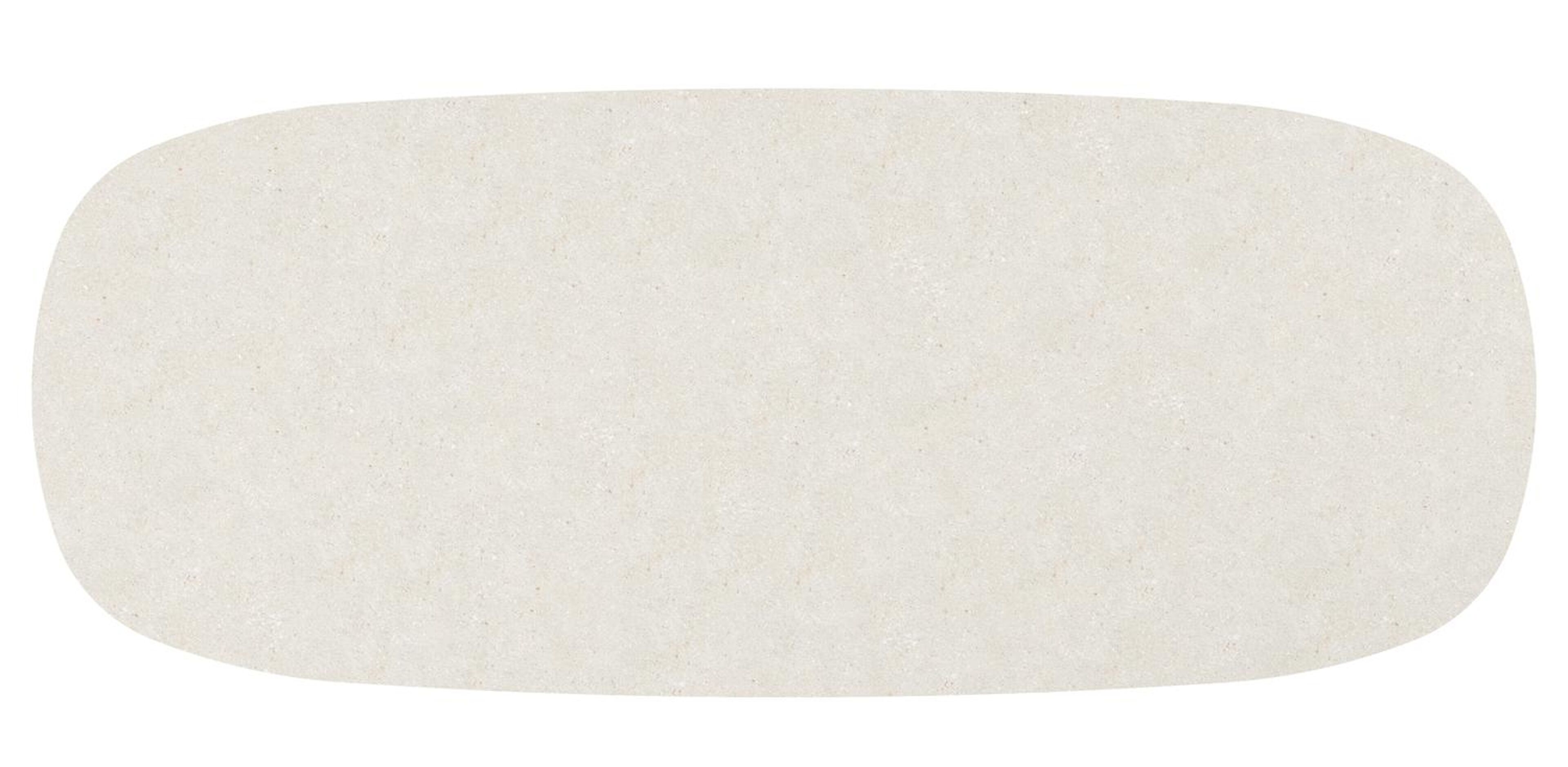 Table de jardin low dining Amico bombo en aluminium beige et céramique pleine Shilin - Lg. 320 x Lrg. 130 x Haut. 61 cm