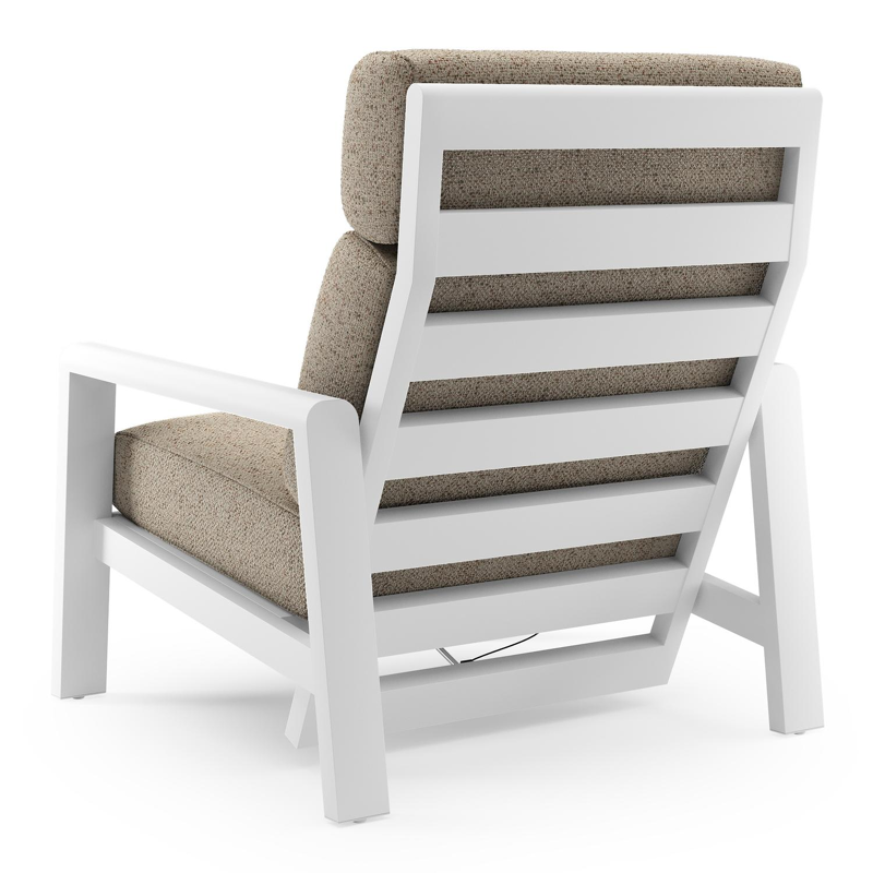 Cosenzo loungestoel in wit aluminium met bora jungle all weather cosytica kussen