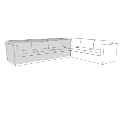 Beschermhoes voor Canna lounge 3-zit met arm