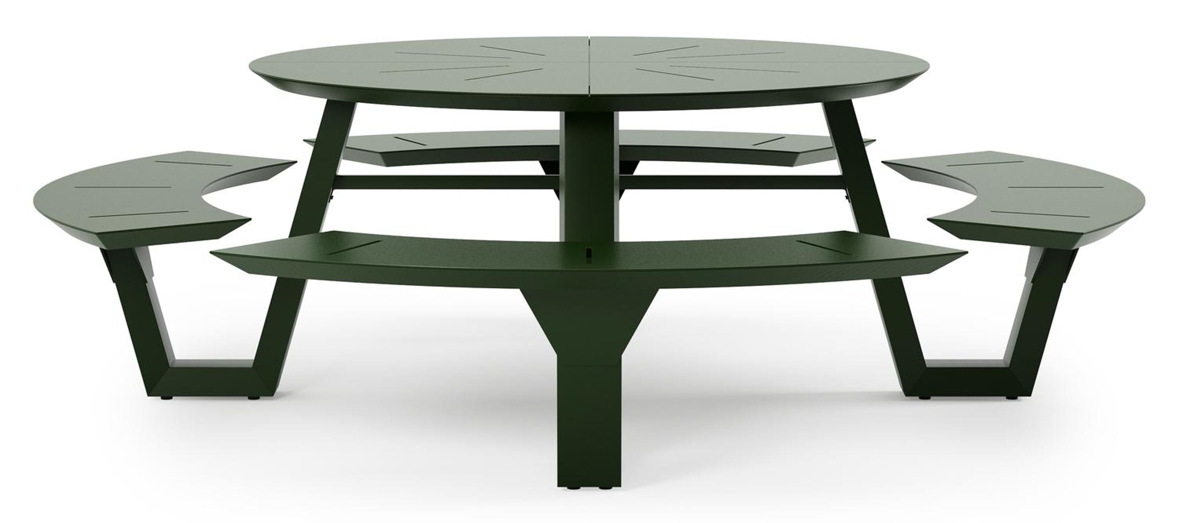 Rondino picknicktafel frame in groen aluminium - Dia. 236 cm