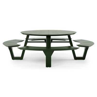 Rondino picknicktafel frame in groen aluminium - Dia. 236 cm