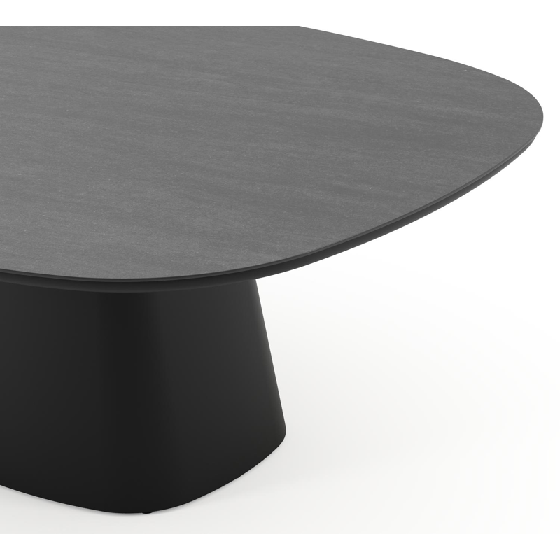 Table de jardin Amico bombo xl en aluminium noir et céramique pleine Basalt Black - Lg. 210 x Lrg. 148 x Haut. 73.5 cm