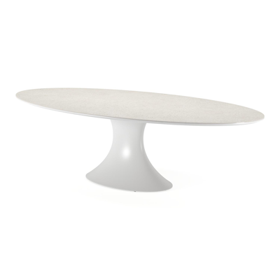 Fano tuintafel in wit aluminium en volkeramiek shilin - L 290 x B 148 x H 75 cm