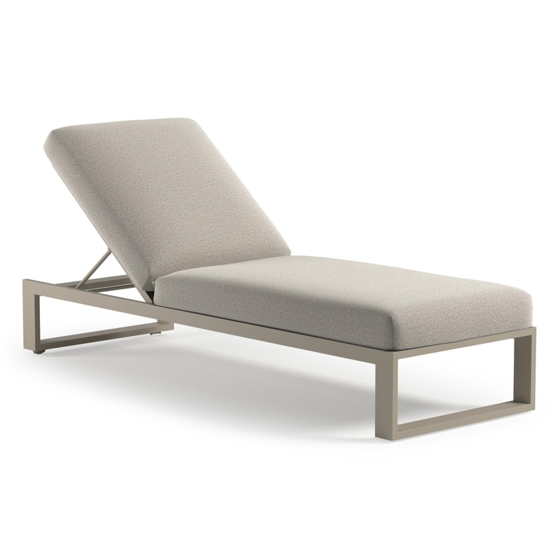 Verato verstelbaar ligbed in beige aluminium met firenze natural all weather solica