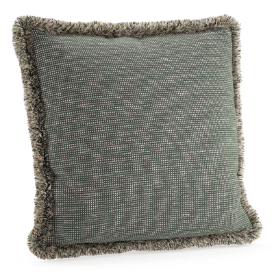 Sierkussen met franjes 45 x 45 cm in all weather solica slow fern