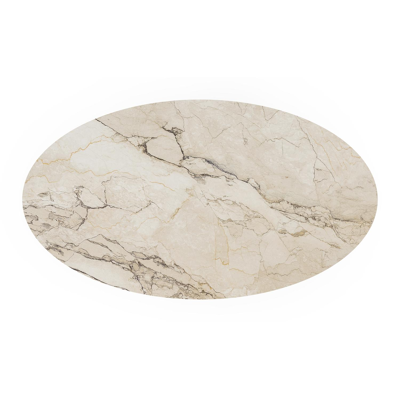 Fano tuintafel ovaal in zwart aluminium en volkeramiek colorado dunes - L 240 x B 135 x H 75 cm