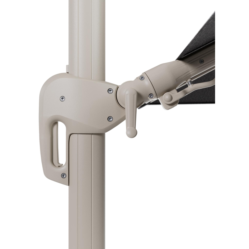 Rufina zweefparasol tiltfunctie in beige aluminium en parasoldoek in All Weather Solica Firenze Tunder  - L1 300 x L2 300 cm (zonder voet) (zonder voet)